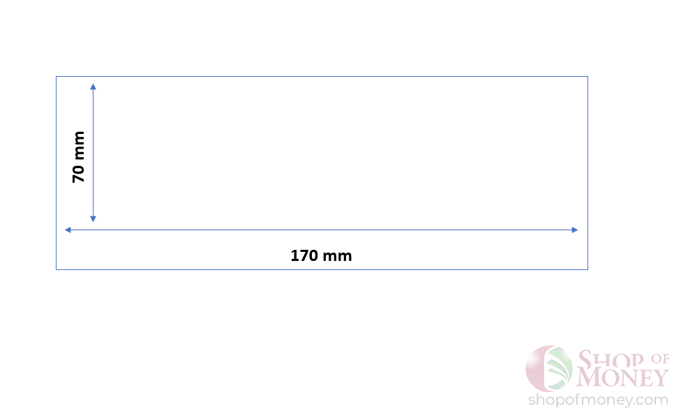 ХОЛДЕР ДЛЯ БАНКНОТ № 5 (70 mm x 170 mm) - 50 шт 3