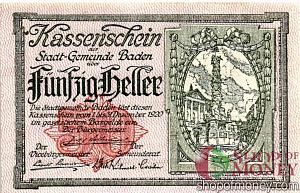 АВСТРИЯ 50 ХЕЛЛЕРОВ (НОТГЕЛЬД) 1