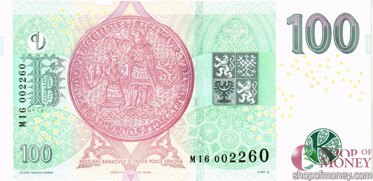 ЧЕХИЯ 100 КРОН (100-летие Чешской кроны) 2