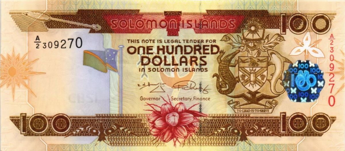 СОЛОМОНОВЫ ОСТРОВА 100 ДОЛЛАРОВ 1