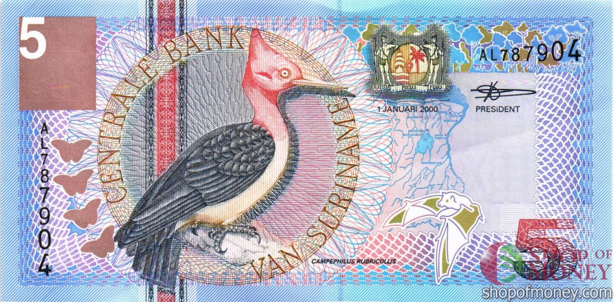 СУРИНАМ 5 ГУЛЬДЕНОВ 1