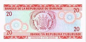 БУРУНДИ 20 ФРАНКОВ 2
