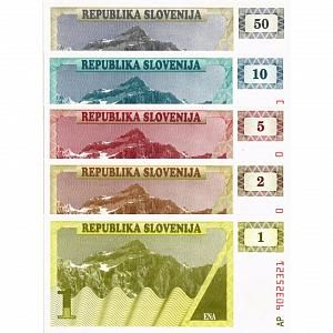 СЛОВЕНИЯ НАБОР 1-2-5-10-50 ТОЛАР 2