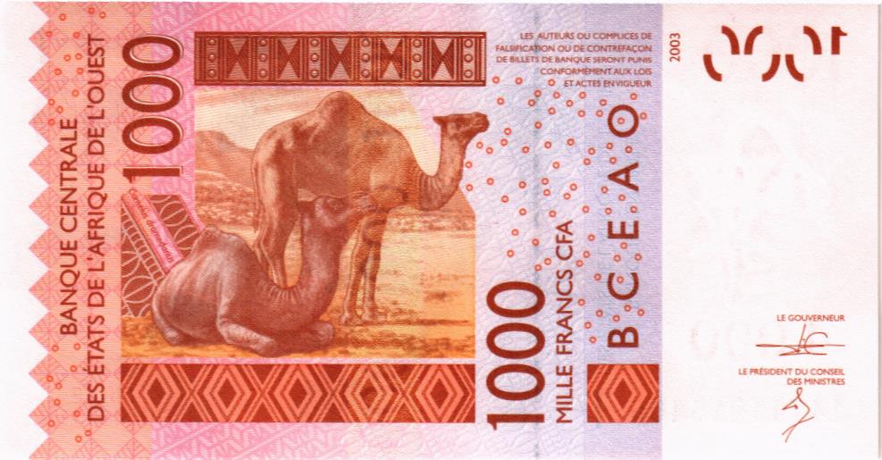 WAS - ТОГО 1000 ФРАНКОВ (T) 2