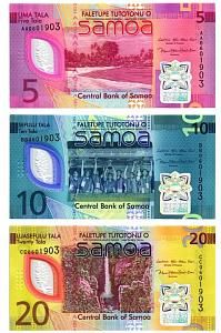 САМОА НАБОР 5 10 20 ТАЛА (ОДИНАКОВЫЙ СЕРИЙНЫЙ НОМЕР) 1