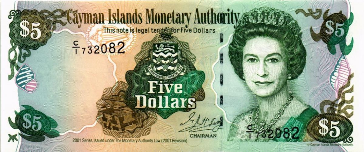 КАЙМАНОВЫ ОСТРОВА 5 ДОЛЛАРОВ 1