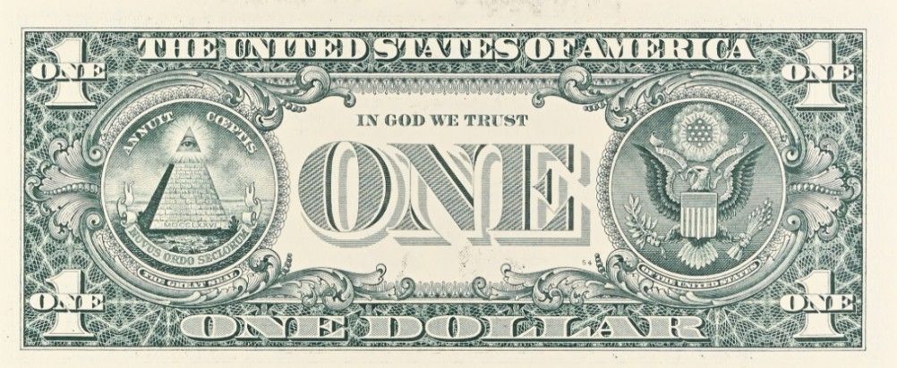 США 1 ДОЛЛАР (B - НЬЮ-ЙОРК - PMG - ГРЕЙД 64) #B02826779D 4