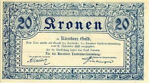 АВСТРИЯ (КАРИНТИЯ) 20 КРОН 1