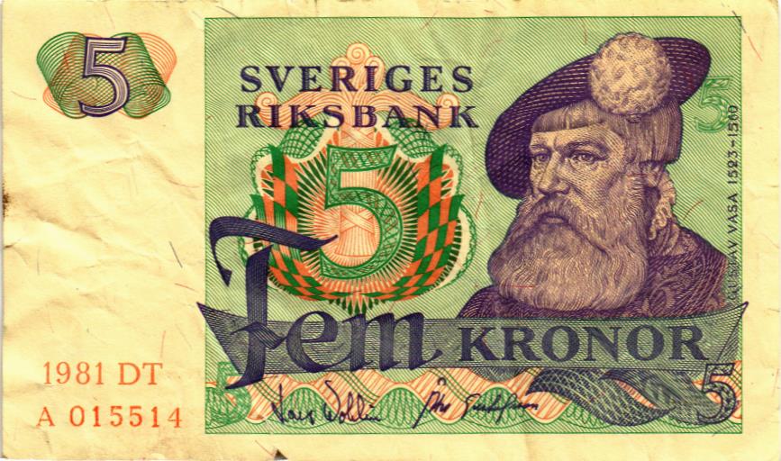 ШВЕЦИЯ 5 КРОН 1