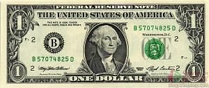 США 1 ДОЛЛАР (B-Нью-Йорк) 1
