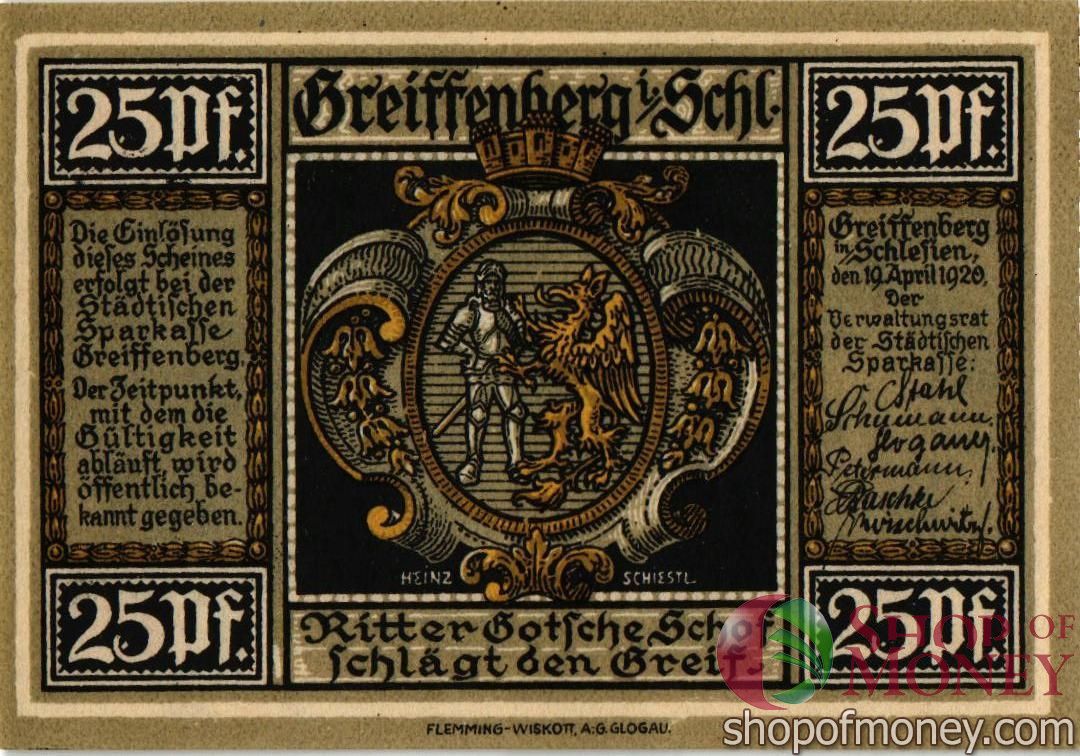 ГЕРМАНИЯ 25 ПФЕННИГОВ (НОТГЕЛЬД) 1