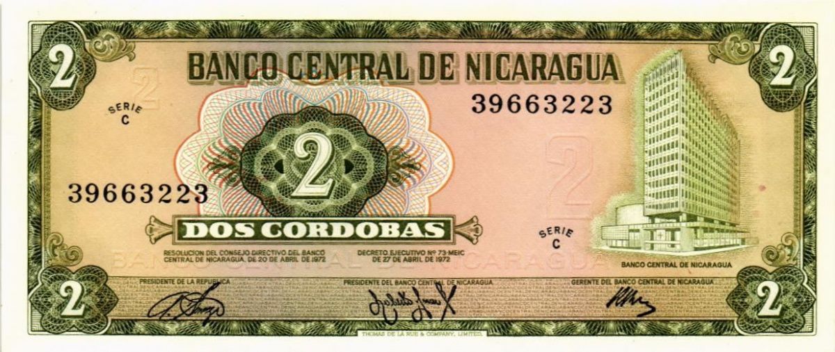 НИКАРАГУА 2 КОРДОБА 1