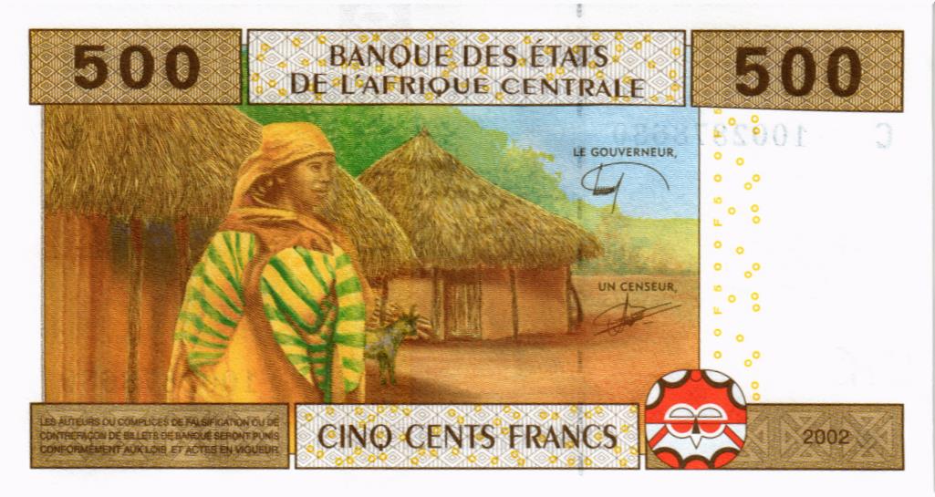 CAS - ЧАД 500 ФРАНКОВ (C) 2