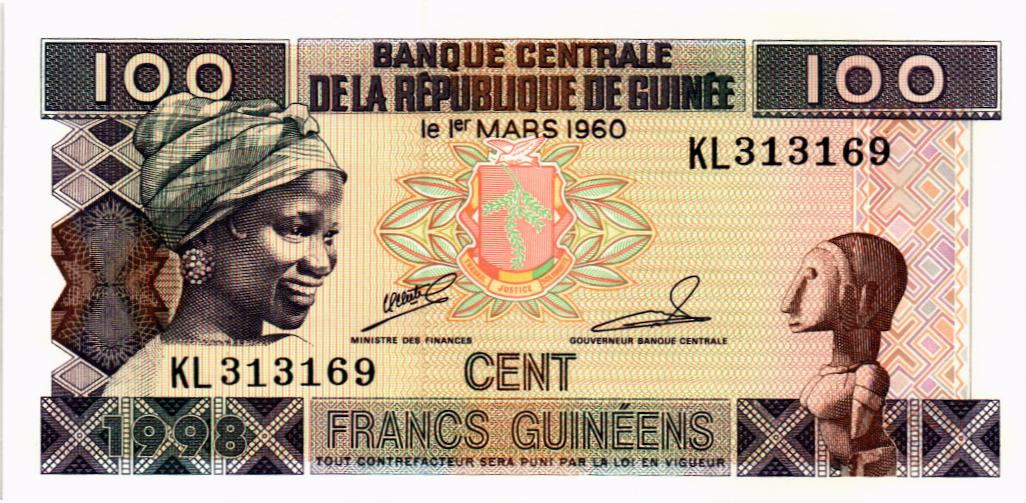 ГВИНЕЯ 100 ФРАНКОВ 1