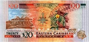 ВОСТОЧНЫЕ КАРИБЫ 20 ДОЛЛАРОВ (D - ДОМИНИКА) 2