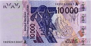 КОТ-Д'ИВУАР 10000 ФРАНКОВ 1