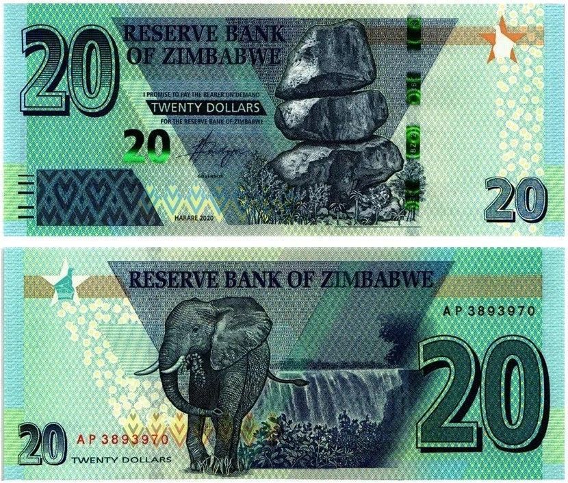 ЗИМБАБВЕ НАБОР 2 5 10 20 50 100 ДОЛЛАРОВ 5