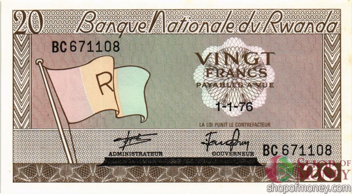 РУАНДА 20 ФРАНКОВ 1