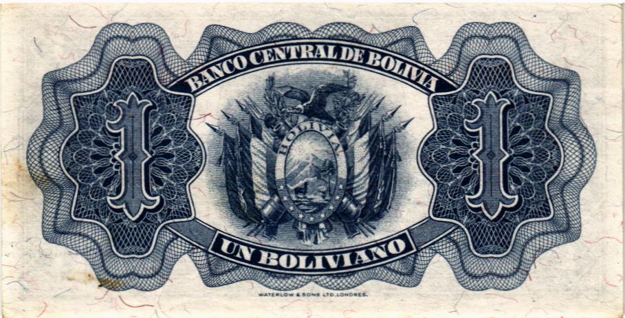 БОЛИВИЯ 1 БОЛИВИАНО (20.07.1928) 2