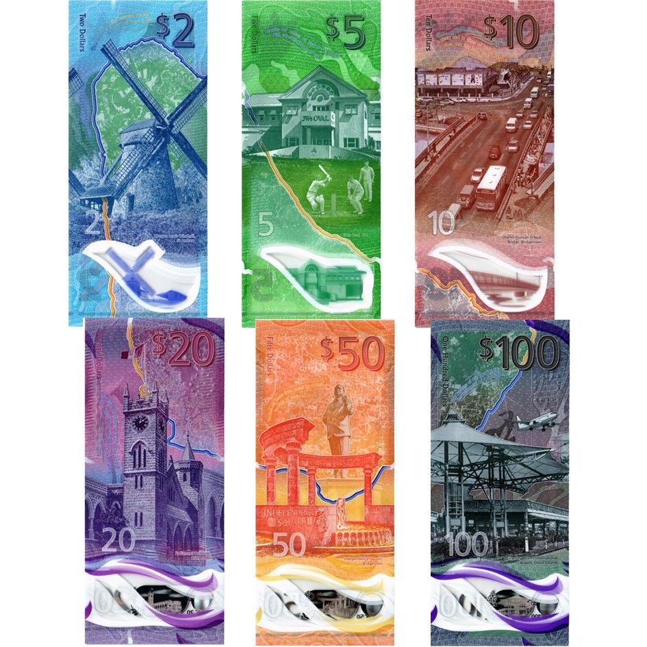 БАРБАДОС 2 5 10 20 50 100 ДОЛЛАРОВ 2