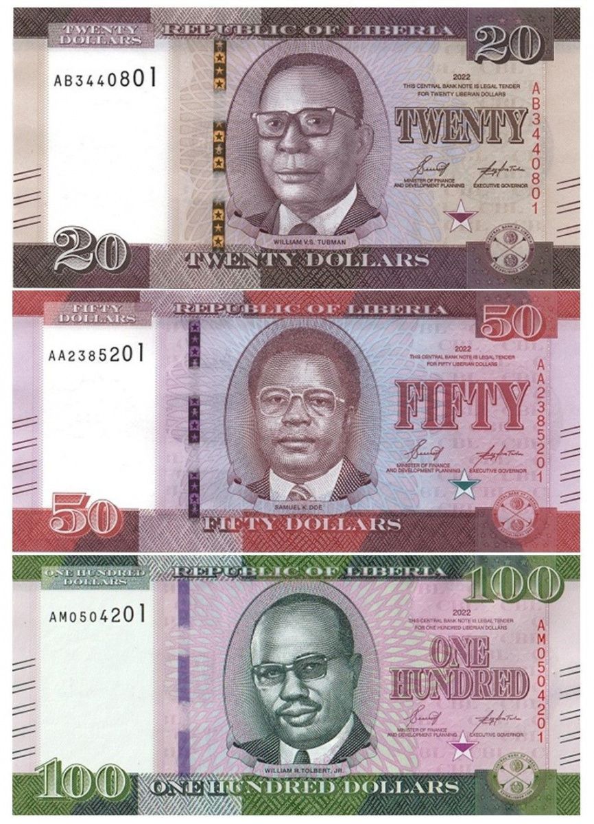 ЛИБЕРИЯ НАБОР 20-50-100 ДОЛЛАРОВ 1