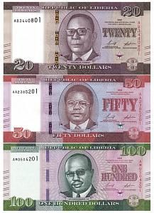 ЛИБЕРИЯ НАБОР 20-50-100 ДОЛЛАРОВ 1