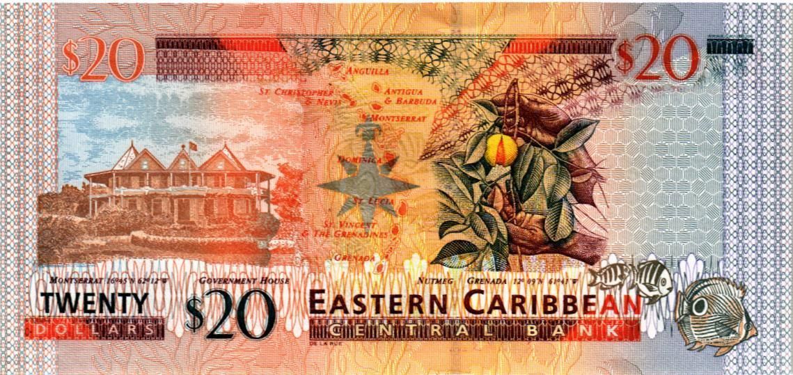 ВОСТОЧНЫЕ КАРИБЫ 20 ДОЛЛАРОВ (K - СЕНТ КИТС) 2