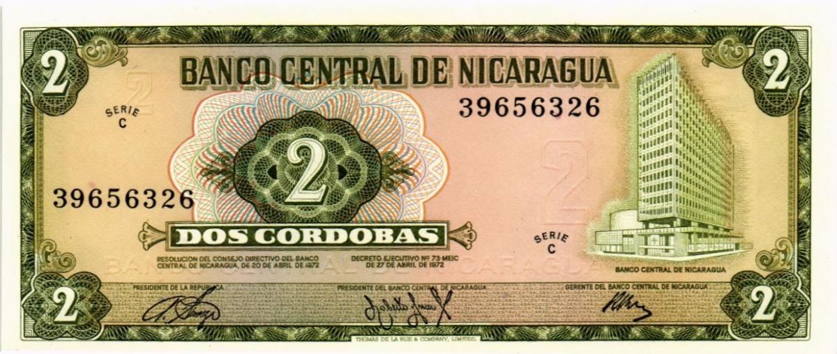 НИКАРАГУА 2 КОРДОБА 1