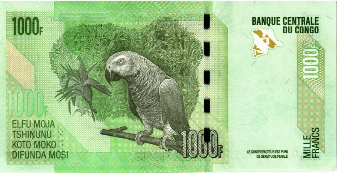 КОНГО ДР 1000 ФРАНКОВ 2