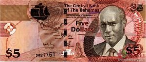 БАГАМСКИЕ ОСТРОВА 5 ДОЛЛАРОВ 1