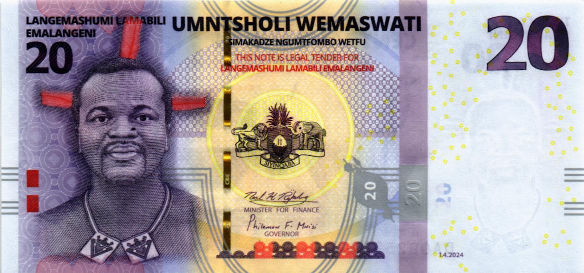 СВАЗИЛЕНД (ЭСВАТИНИ) 20 ЭМАЛАНГЕНИ 1