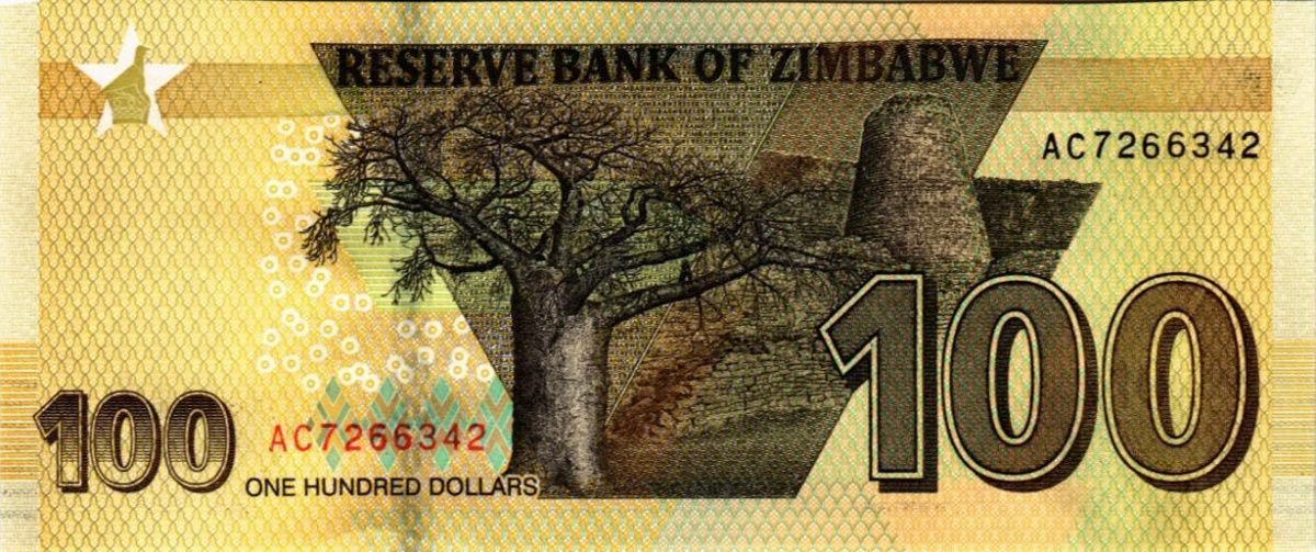 ЗИМБАБВЕ 100 ДОЛЛАРОВ 2