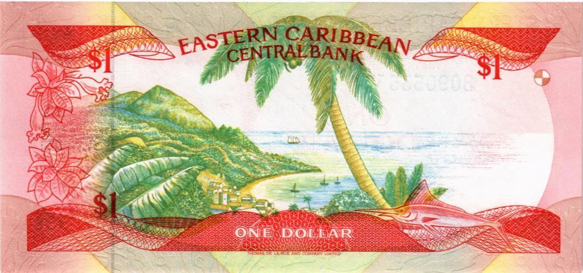 ВОСТОЧНЫЕ КАРИБЫ 1 ДОЛЛАР (V - Сент-Винсент) 2
