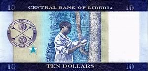 ЛИБЕРИЯ 10 ДОЛЛАРОВ 2