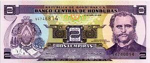ГОНДУРАС 2 ЛЕМПИРЫ 1