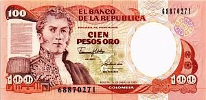 КОЛУМБИЯ 100 ПЕСО (01.01.1990) 1