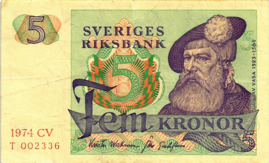 ШВЕЦИЯ 5 КРОН 1