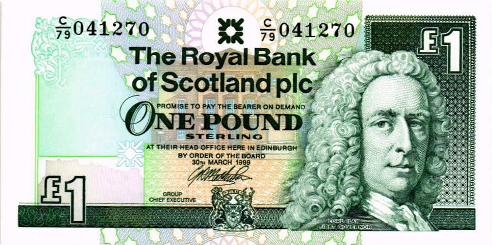 ШОТЛАНДИЯ 1 ФУНТ (THE ROYAL BANK OF SCOTLAND) 1
