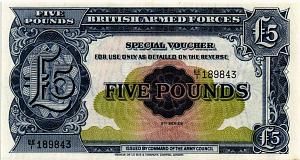 ВЕЛИКОБРИТАНИЯ / АНГЛИЯ 5 ФУНТОВ (БРИТАНСКАЯ АРМИЯ) 1