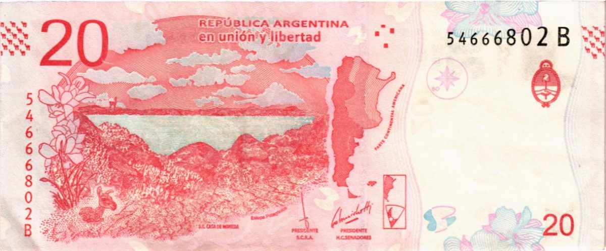 АРГЕНТИНА 20 ПЕСО 2
