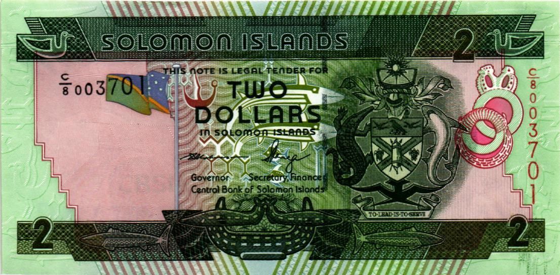 СОЛОМОНОВЫ ОСТРОВА 2 ДОЛЛАРА 1