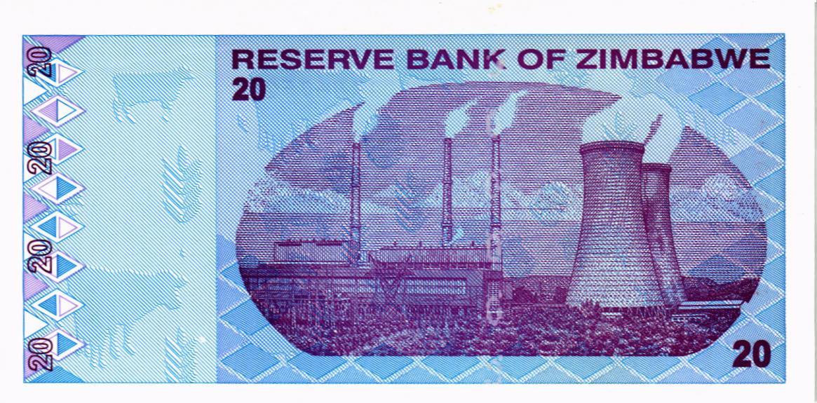 ЗИМБАБВЕ 20 ДОЛЛАРОВ 2