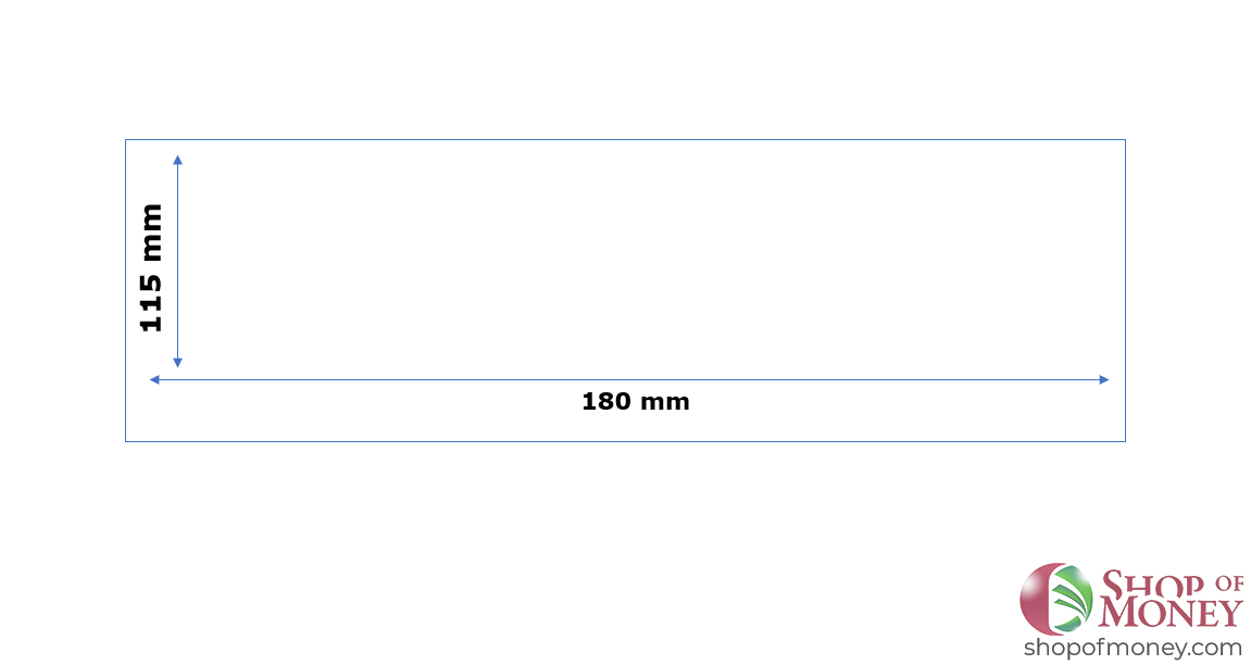 ХОЛДЕР ДЛЯ БАНКНОТ (115 mm x 180 mm) - 100 шт 3