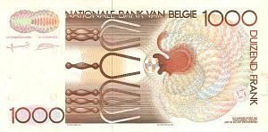 БЕЛЬГИЯ 1000 ФРАНКОВ 2