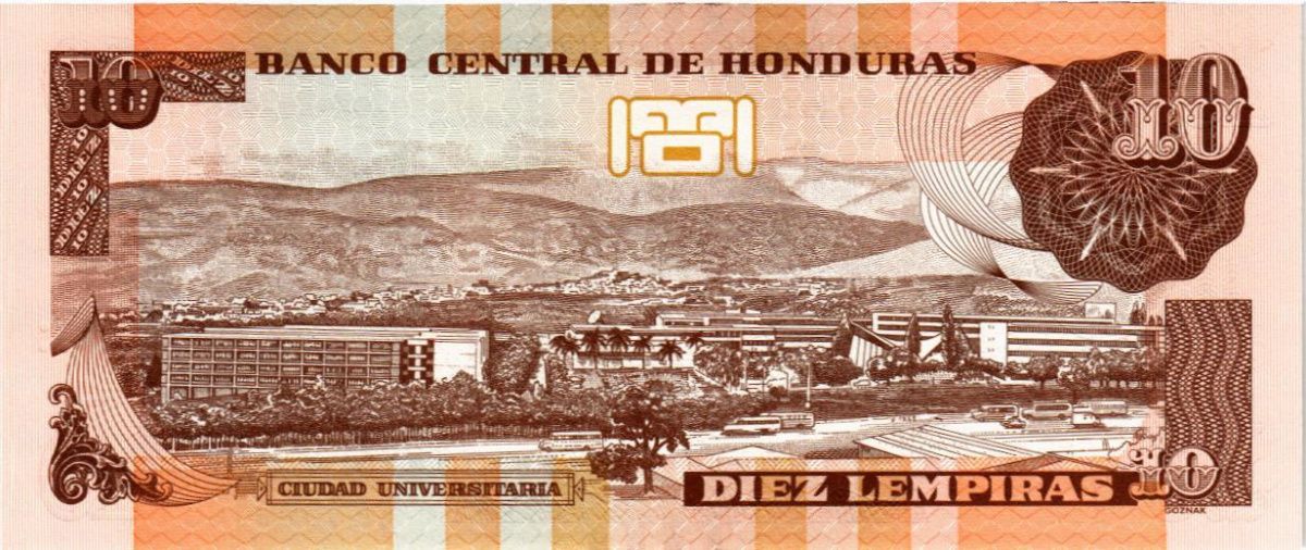 ГОНДУРАС 10 ЛЕМПИР 2