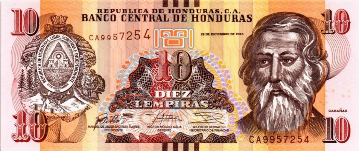 ГОНДУРАС 10 ЛЕМПИР 1