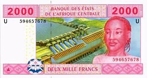 CAS - КАМЕРУН 2000 ФРАНКОВ (U) 1