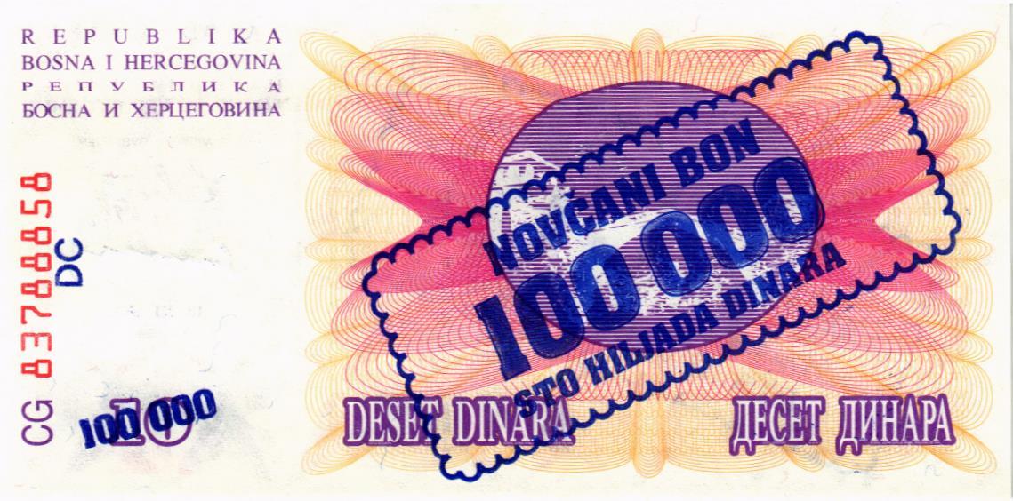 БОСНИЯ И ГЕРЦЕГОВИНА 100000 ДИНАР 2