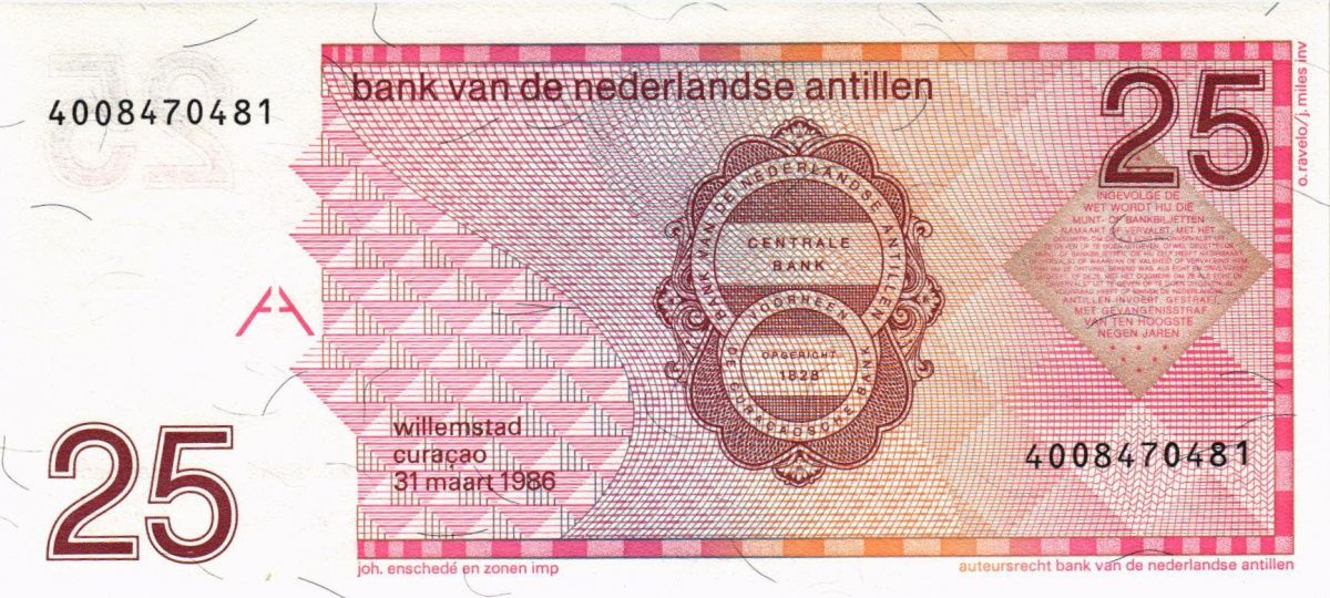 НИДЕРЛАНДСКИЕ АНТИЛЬСКИЕ ОСТРОВА 25 ГУЛЬДЕНОВ 2