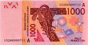 WAS - КОТ-Д'ИВУАР 1000 ФРАНКОВ (A) 1